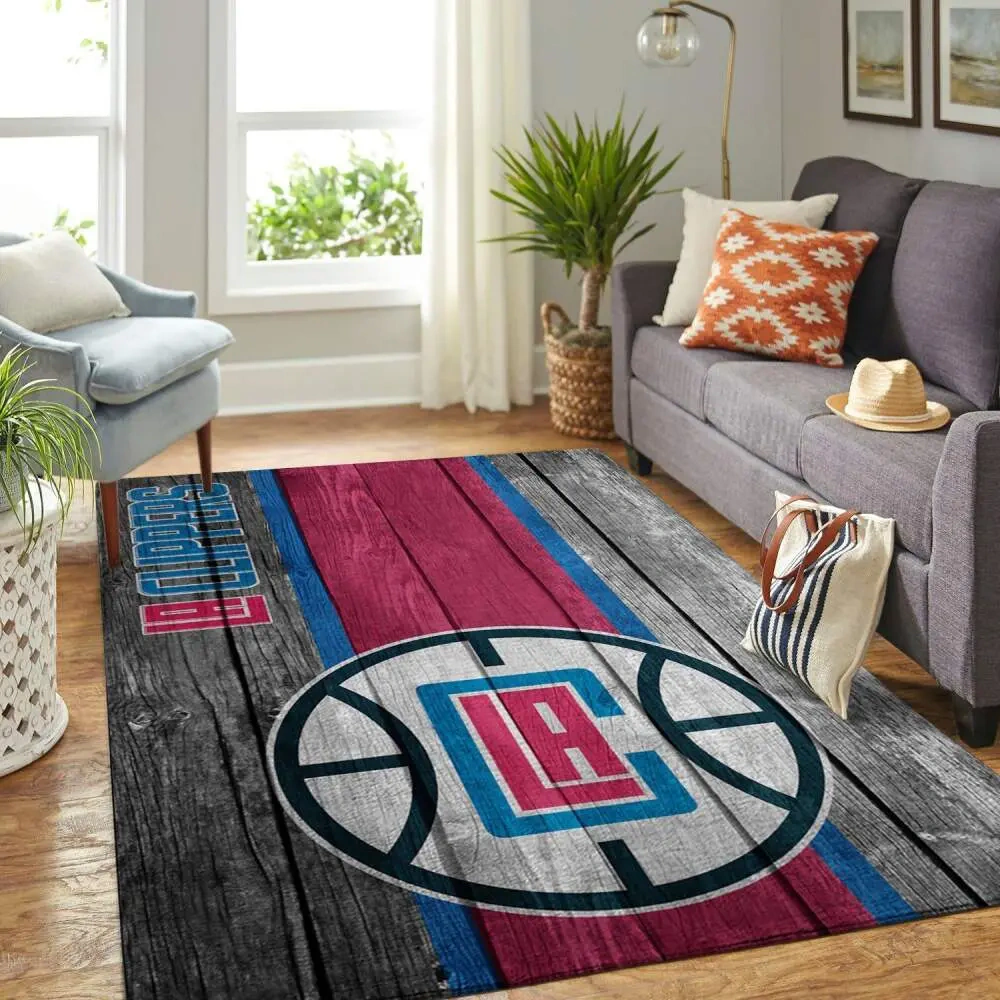 Los Angeles Clippers Area Rug, NBA Floor Decor, Non-Slip for Basketball Fans 2891187