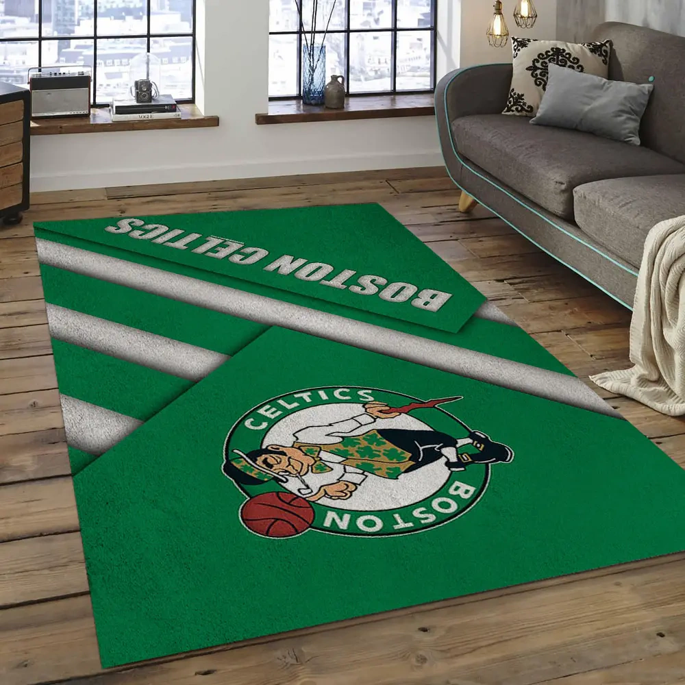 Boston Celtics Area Rug, NBA Floor Decor, Non-Slip for Basketball Fans 289794