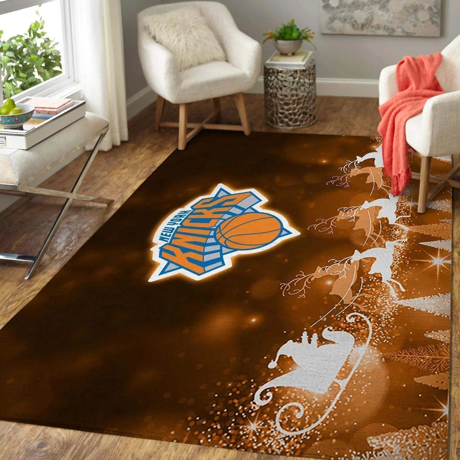 New York Knicks Area Rug, NBA Floor Decor, Non-Slip for Basketball Fans 2891370