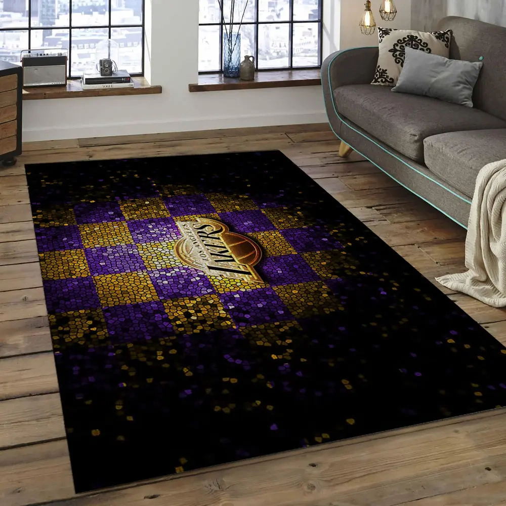 Los Angeles Lakers Area Rug, NBA Floor Decor, Non-Slip for Basketball Fans 289918