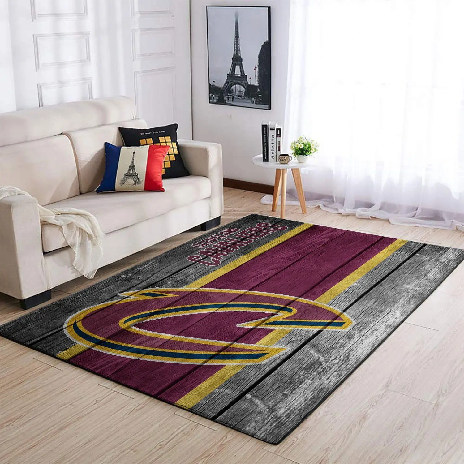 Cleveland Cavaliers Area Rug, NBA Floor Decor, Non-Slip for Basketball Fans 2891312