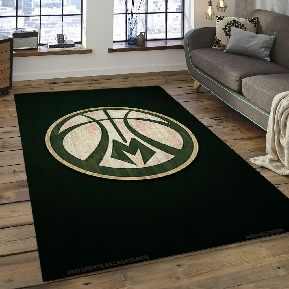 Milwaukee Bucks Area Rug, NBA Floor Decor, Non-Slip for Basketball Fans 2891017
