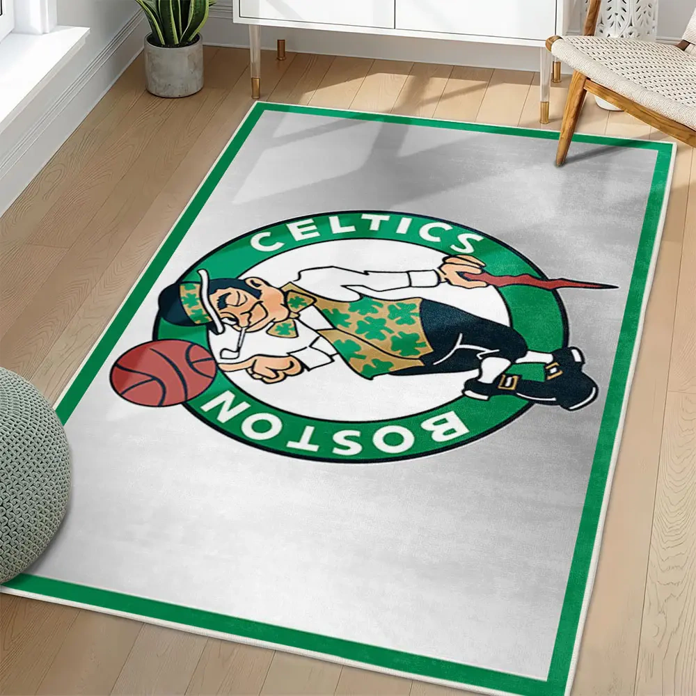 Boston Celtics Area Rug, NBA Non-Slip Mat for Basketball Fans 2250926435