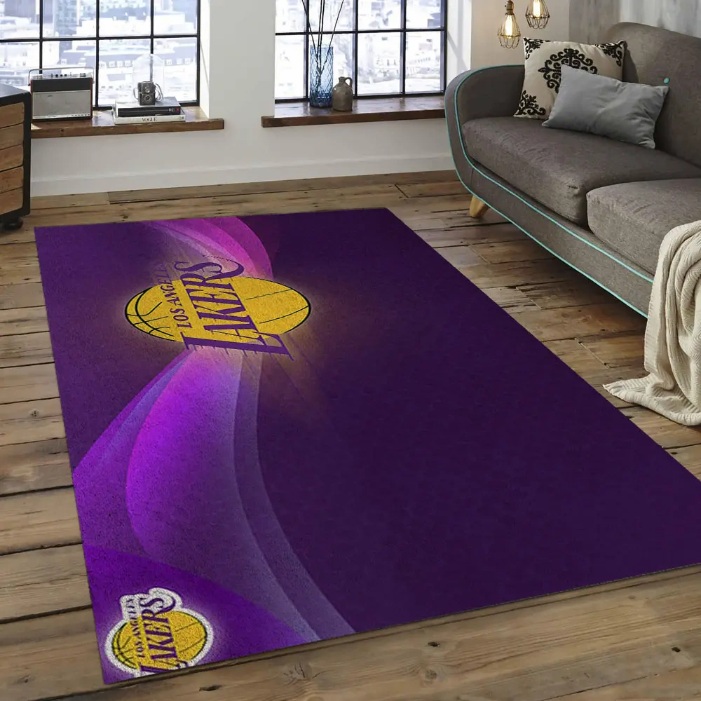 Los Angeles Lakers Area Rug, NBA Floor Decor, Non-Slip for Basketball Fans 289933