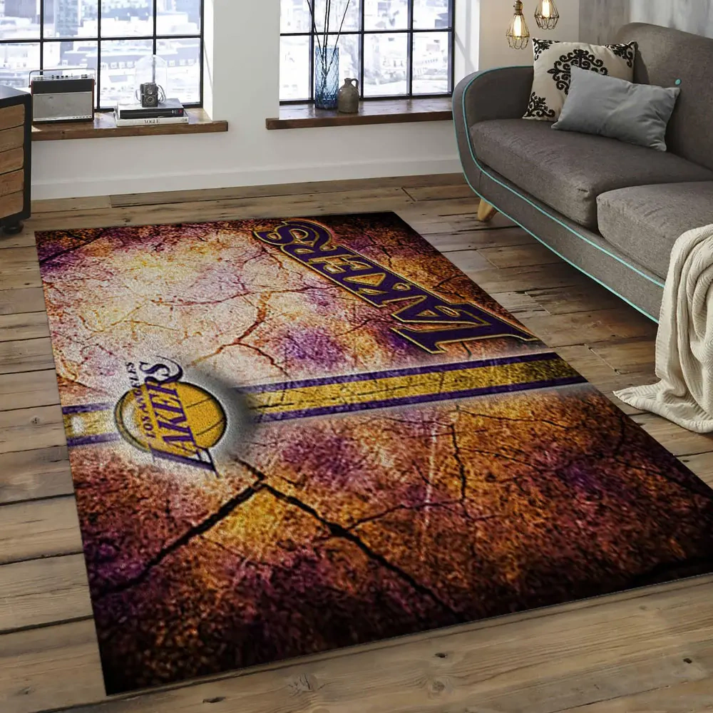 Los Angeles Lakers Area Rug, NBA Floor Decor, Non-Slip for Basketball Fans 289934