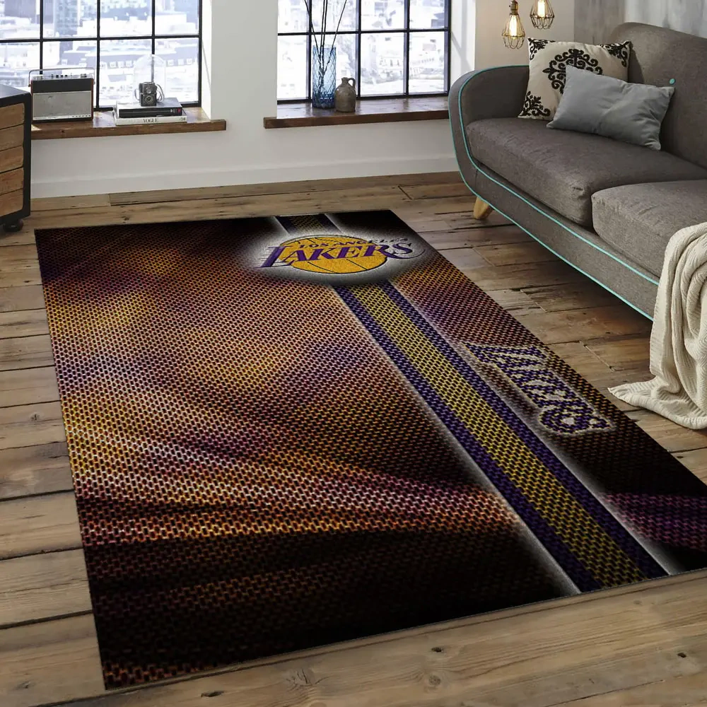 Los Angeles Lakers Area Rug, NBA Floor Decor, Non-Slip for Basketball Fans 289931