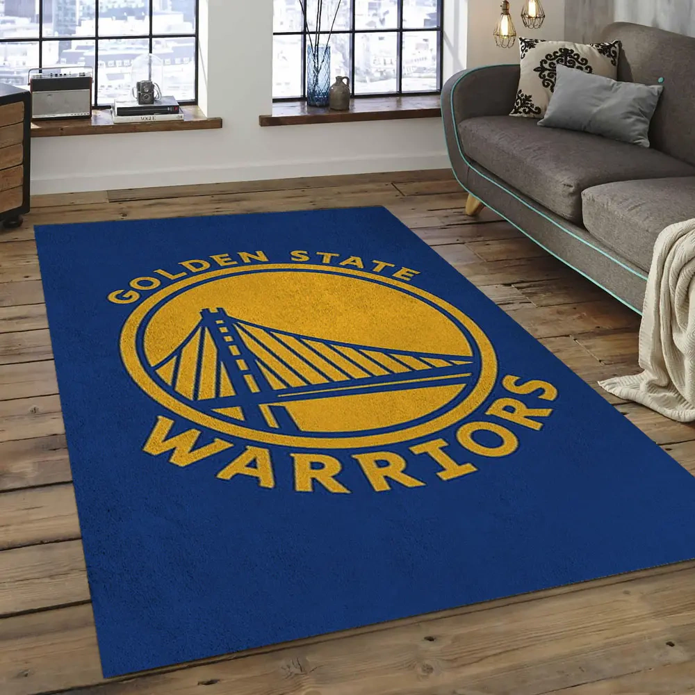 Golden State Warriors Area Rug, NBA Floor Decor, Non-Slip for Basketball Fans 289903