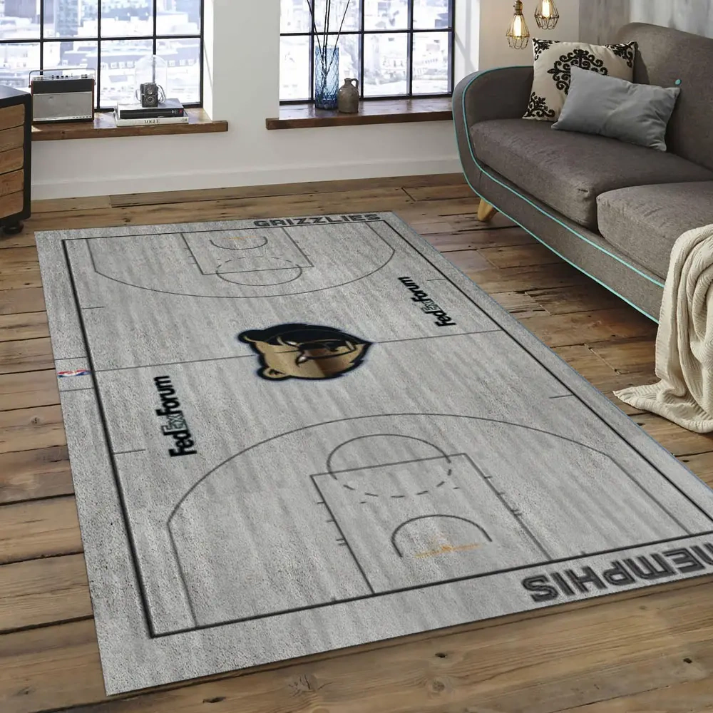 Memphis Grizzlies Area Rug, NBA Floor Decor, Non-Slip for Basketball Fans 2891039