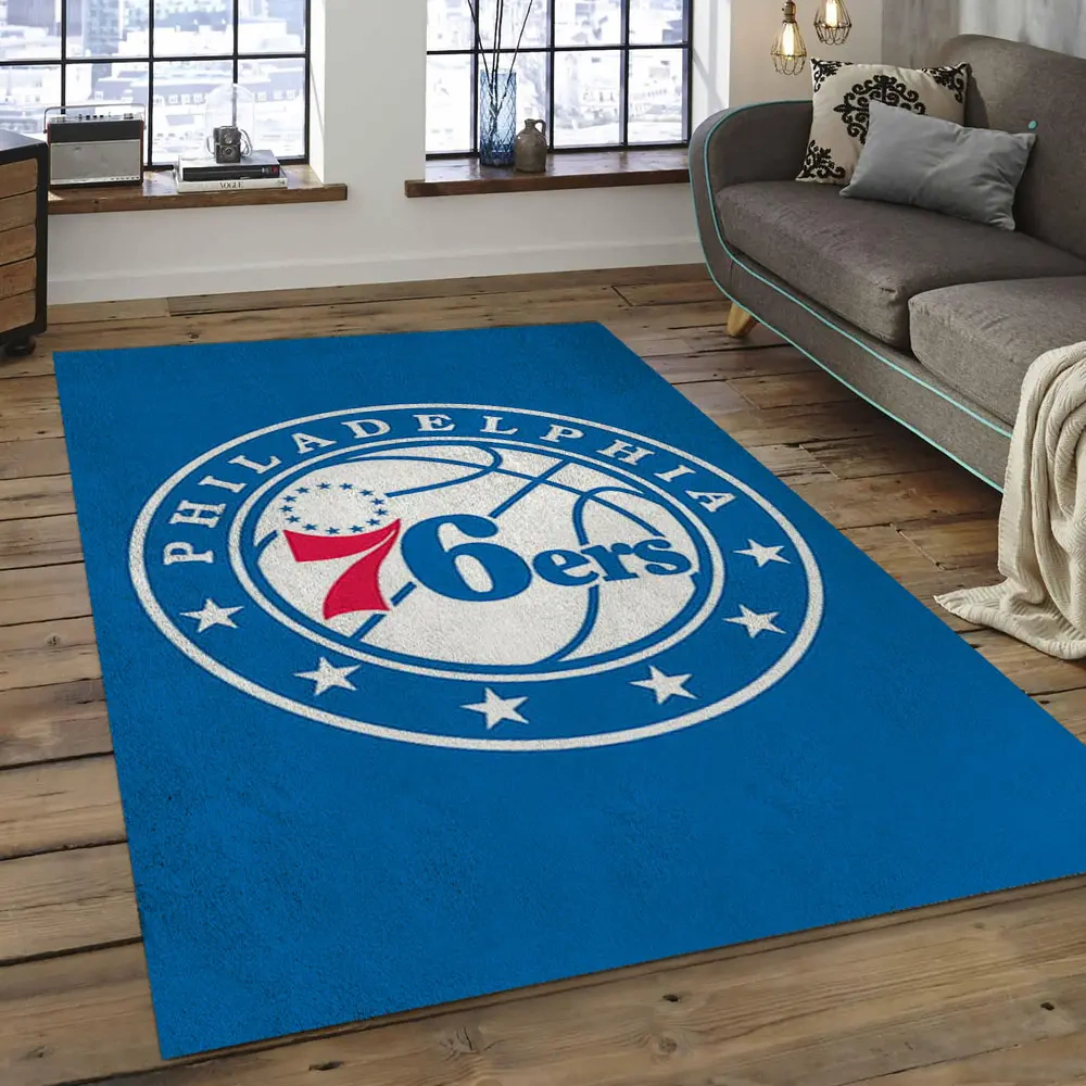 Philadelphia 76ers Area Rug, NBA Floor Decor, Non-Slip for Basketball Fans 289644