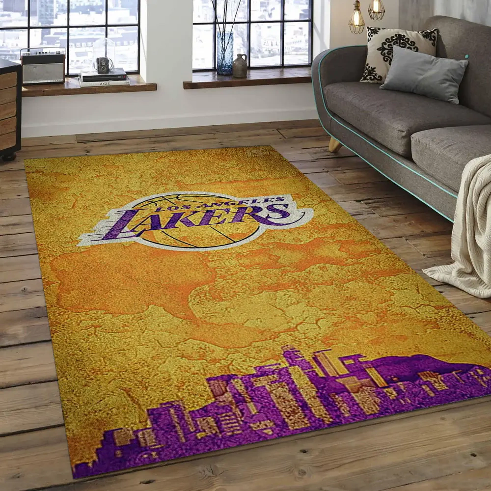 Los Angeles Lakers Area Rug, NBA Floor Decor, Non-Slip for Basketball Fans 289954