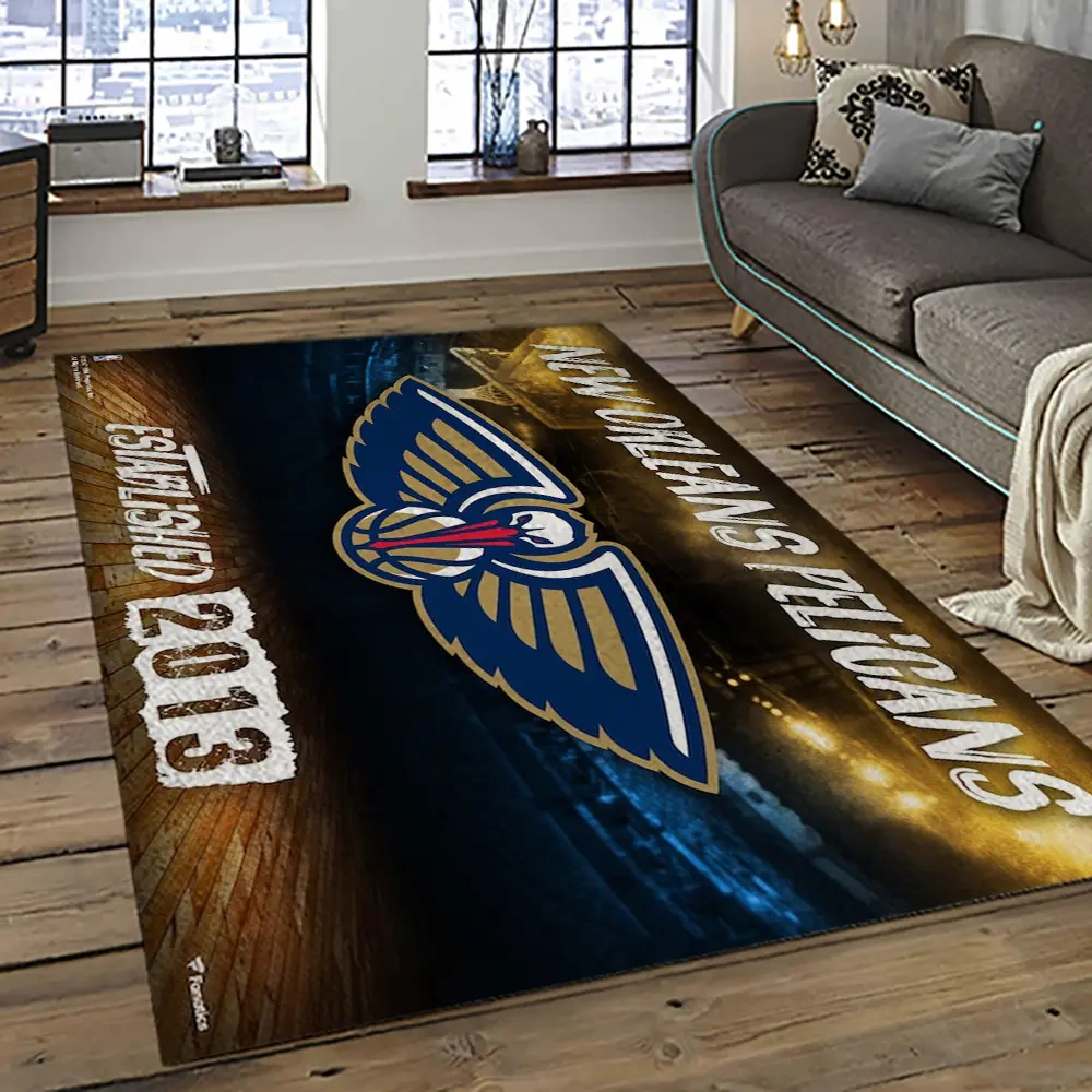 New Orleans Pelicans Area Rug, NBA Floor Decor, Non-Slip for Basketball Fans 289464