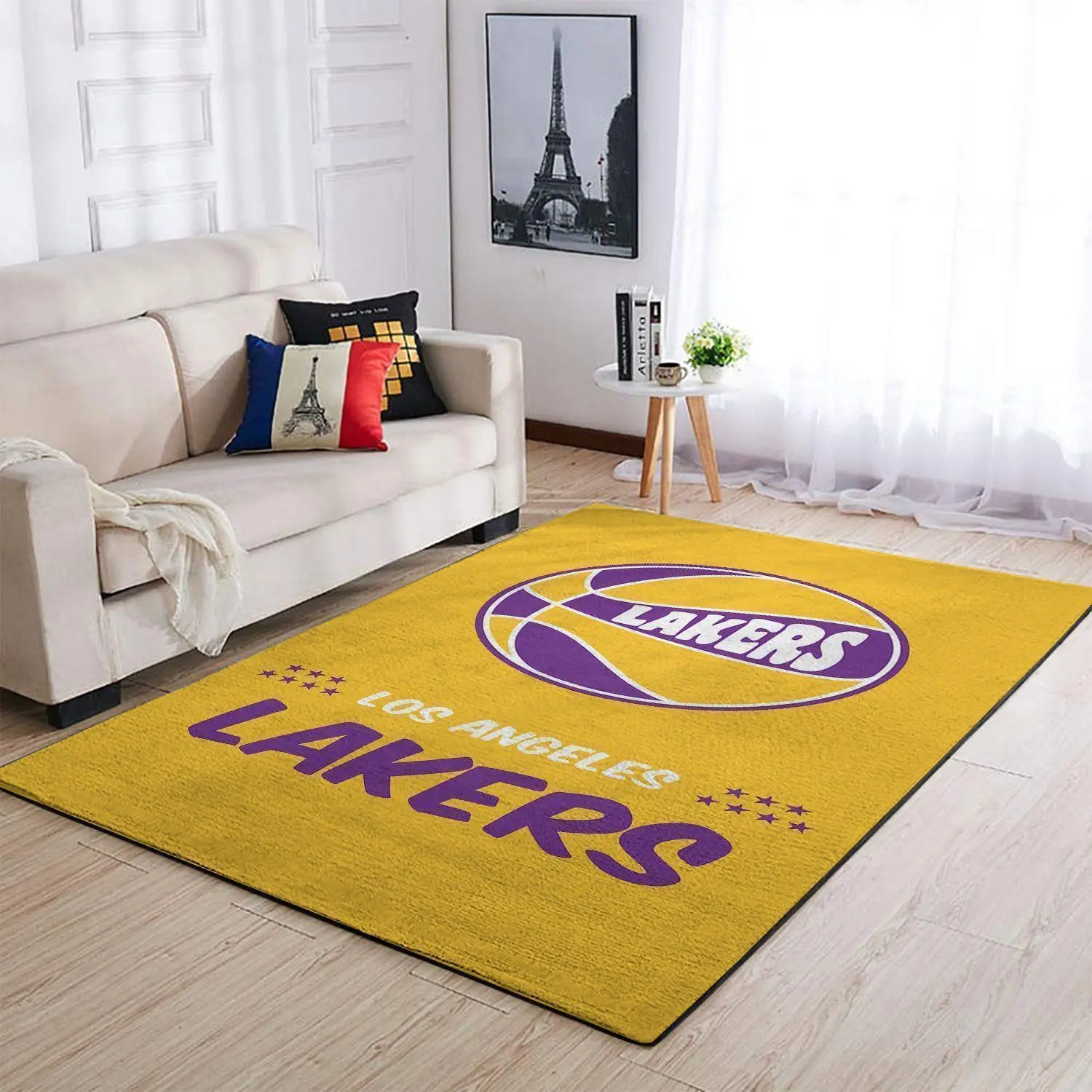 Los Angeles Lakers Area Rug, NBA Floor Decor, Non-Slip for Basketball Fans 2891242