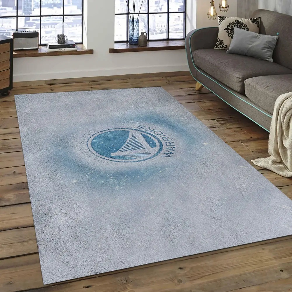 Golden State Warriors Area Rug, NBA Floor Decor, Non-Slip for Basketball Fans 289888