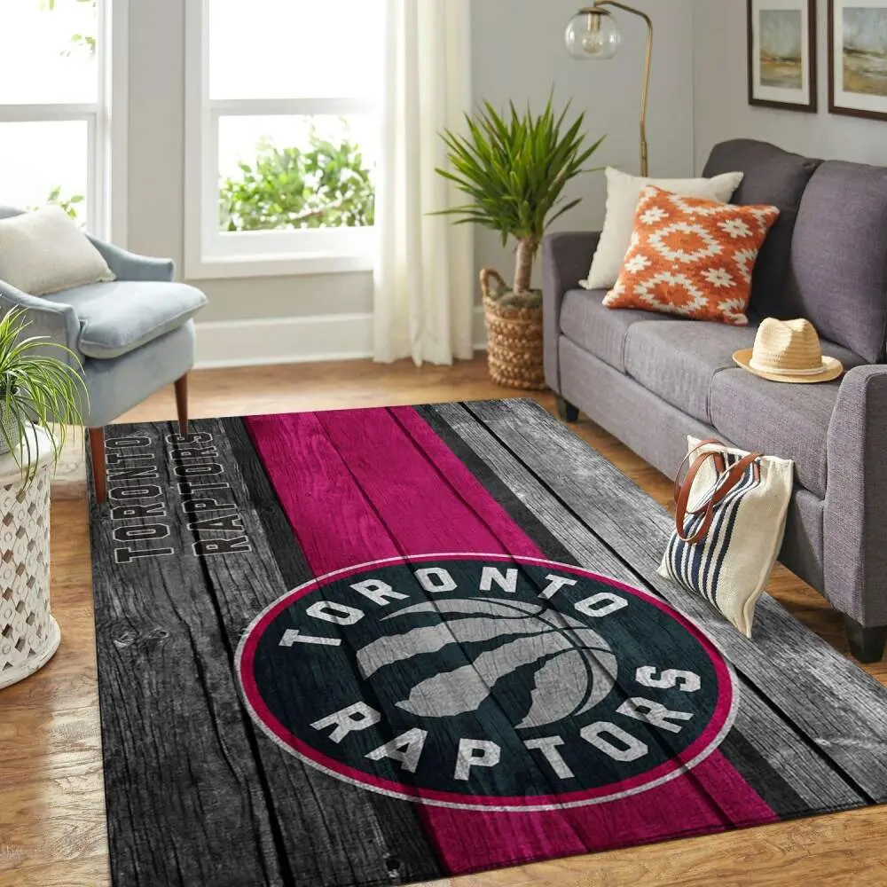 Toronto Raptors Area Rug, NBA Floor Decor, Non-Slip for Basketball Fans 2891356