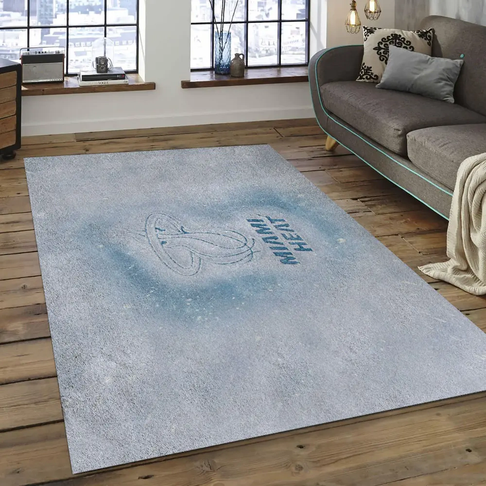 Miami Heat Area Rug, NBA Floor Decor, Non-Slip for Basketball Fans 289842