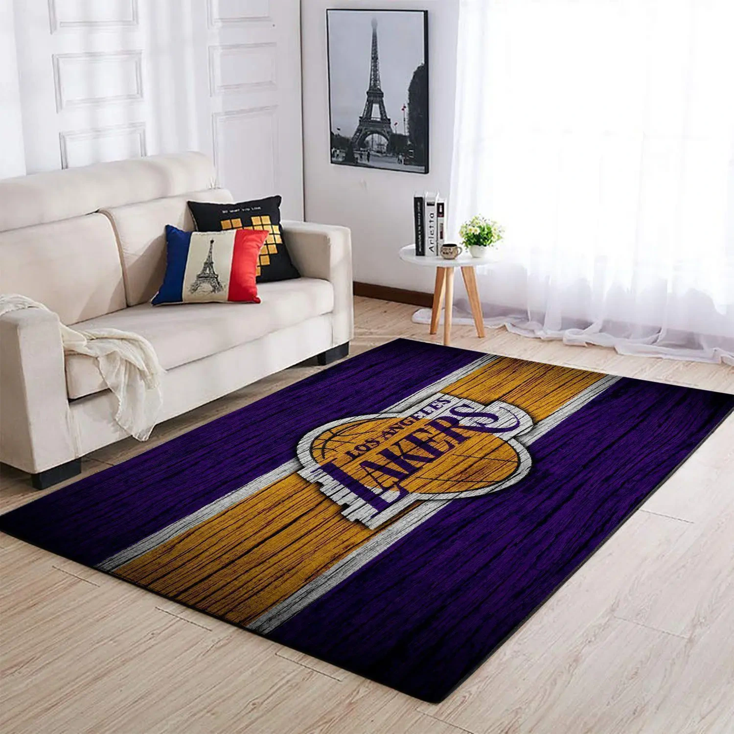 Los Angeles Lakers Area Rug, NBA Floor Decor, Non-Slip for Basketball Fans 2891229