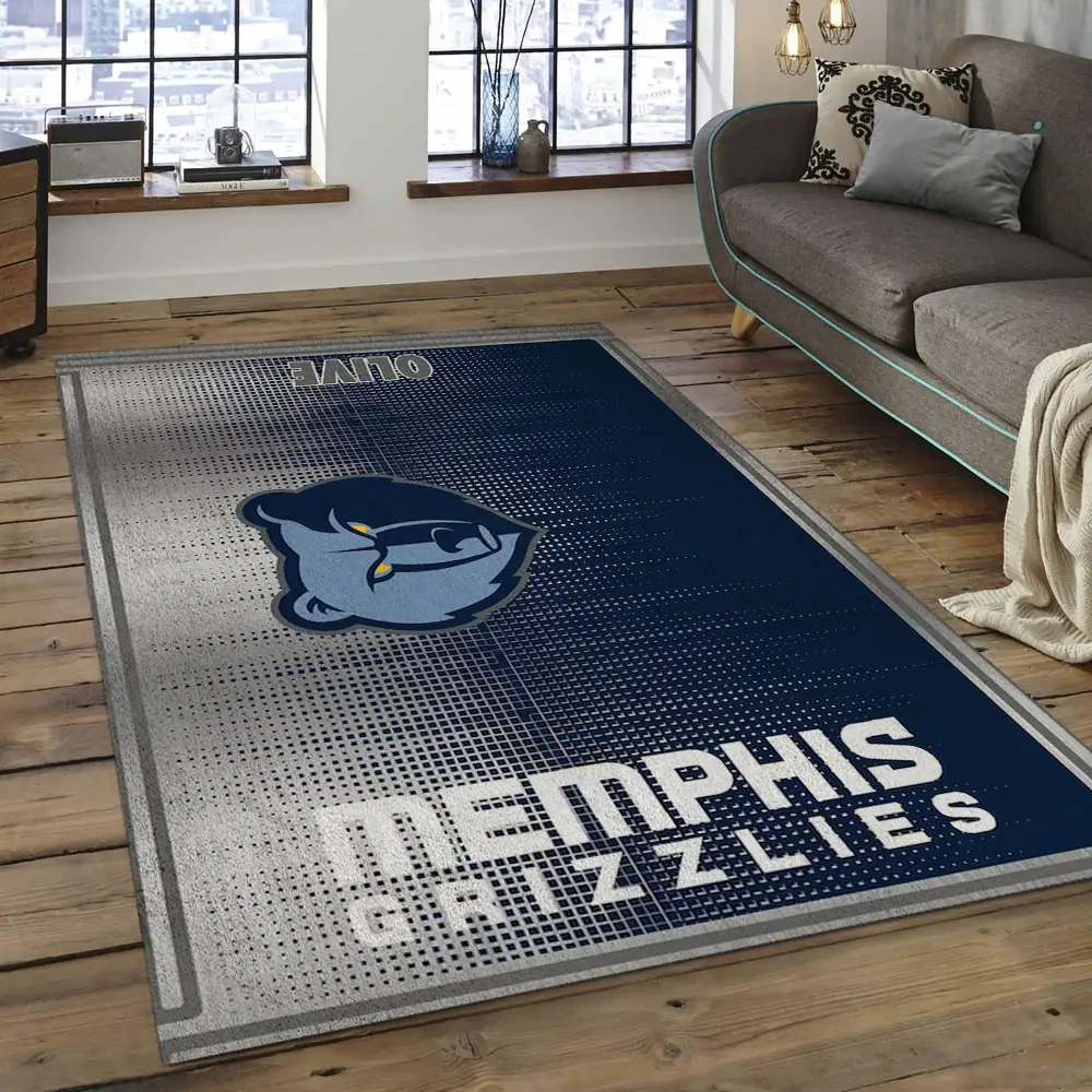 Memphis Grizzlies Area Rug, NBA Floor Decor, Non-Slip for Basketball Fans 2891030