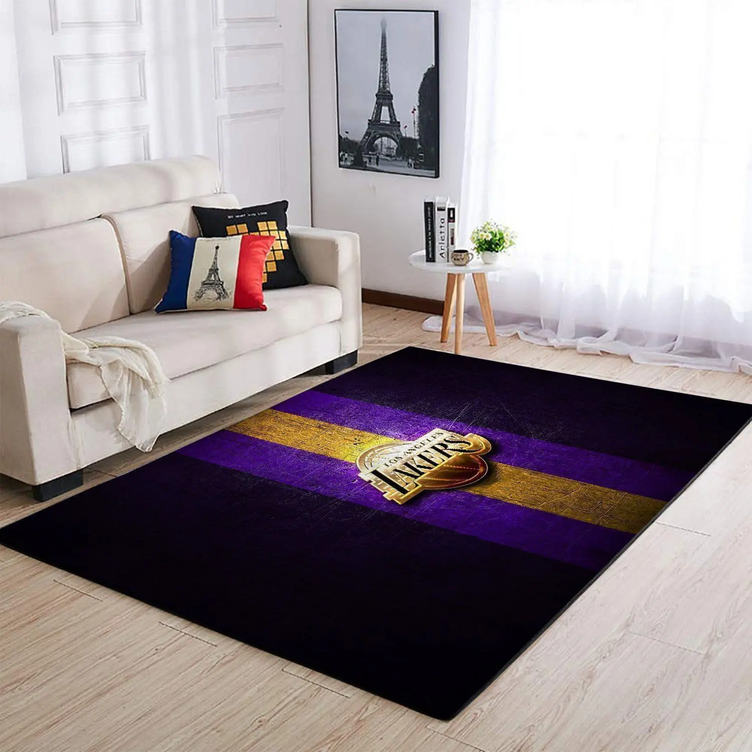 Los Angeles Lakers Area Rug, NBA Floor Decor, Non-Slip for Basketball Fans 2891223