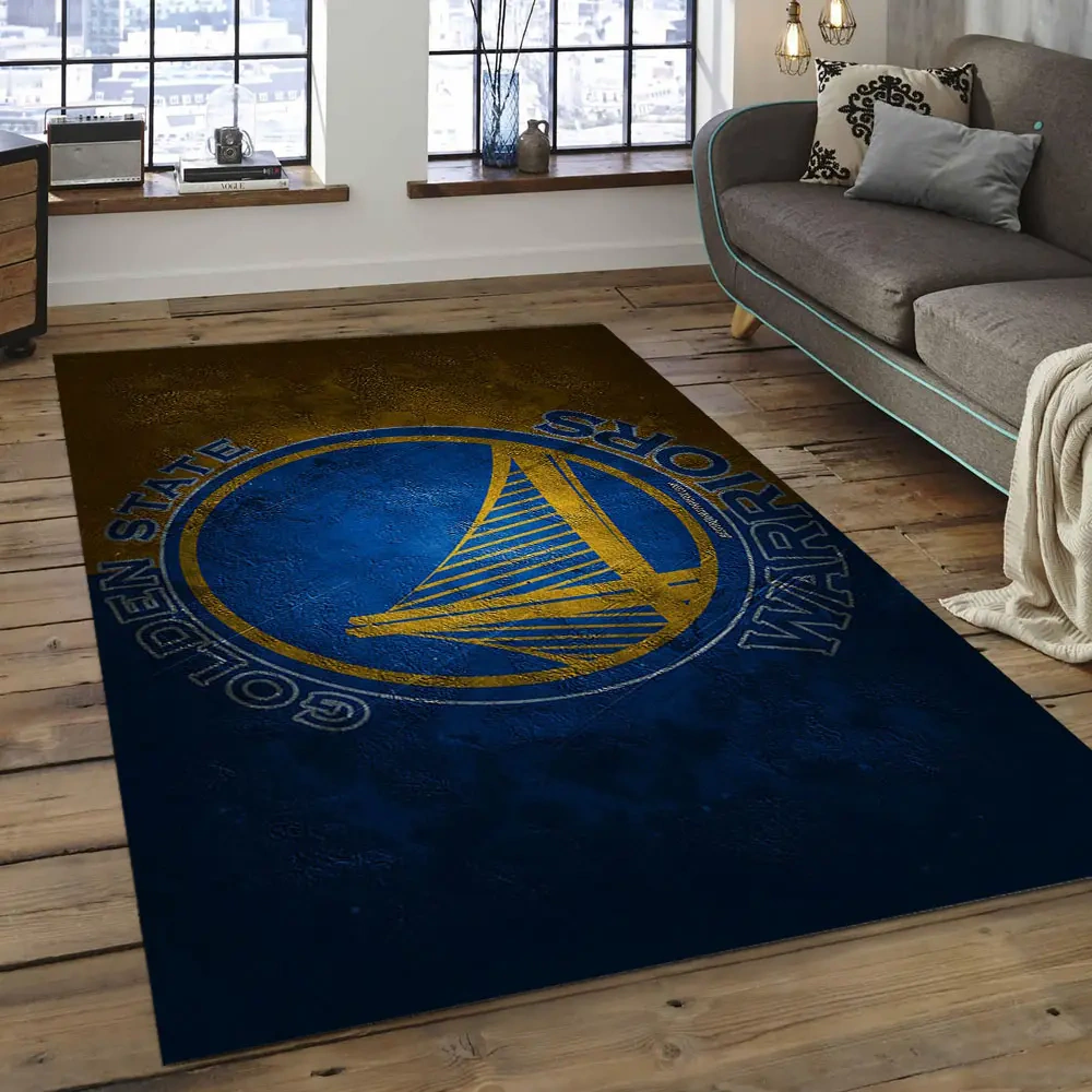Golden State Warriors Area Rug, NBA Floor Decor, Non-Slip for Basketball Fans 289895