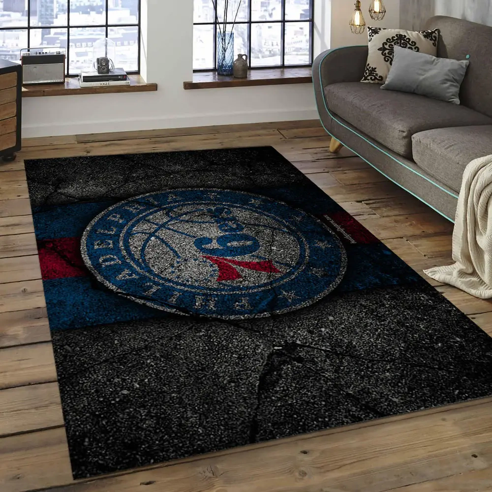 Philadelphia 76ers Area Rug, NBA Floor Decor, Non-Slip for Basketball Fans 289642