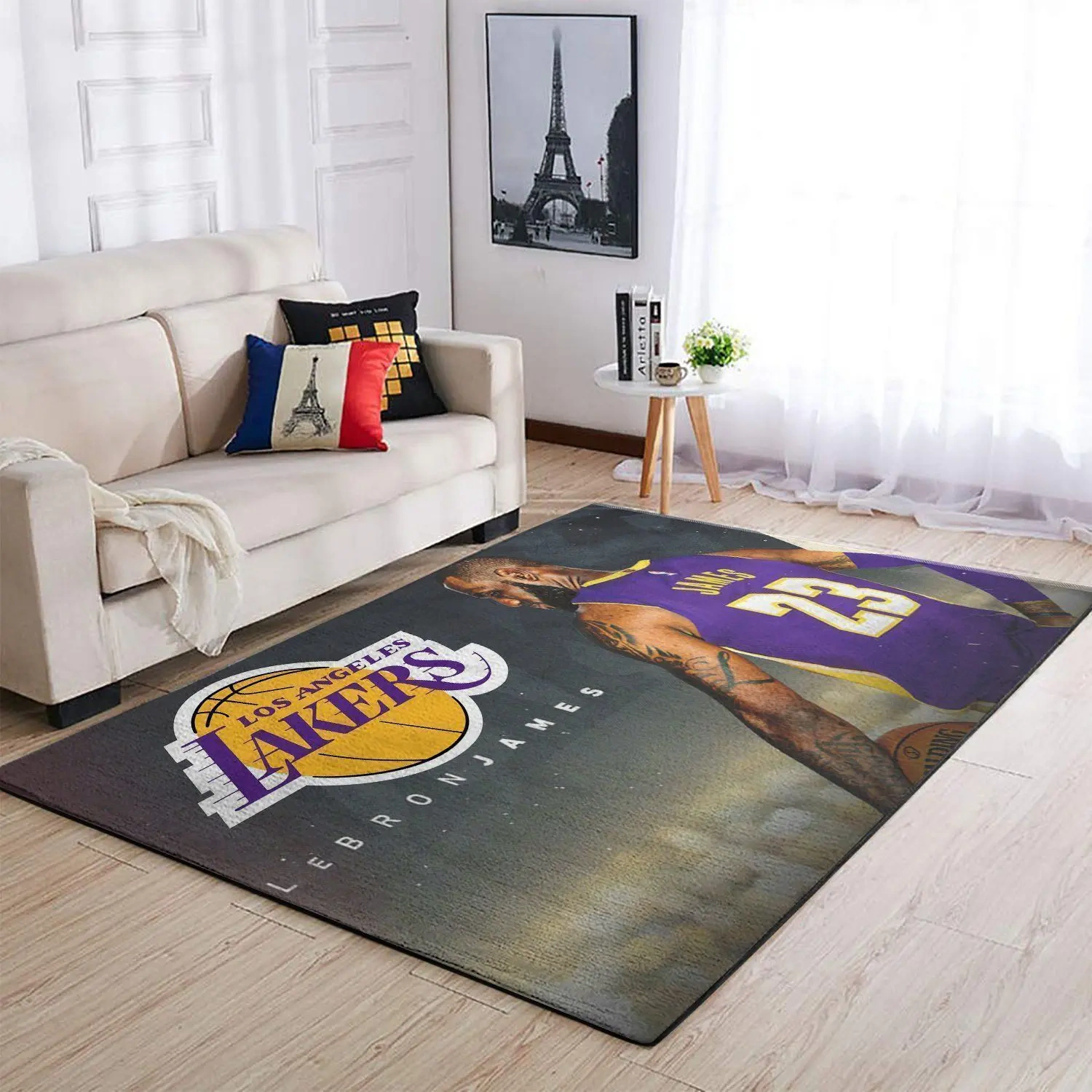 Los Angeles Lakers Area Rug, NBA Floor Decor, Non-Slip for Basketball Fans 2891228