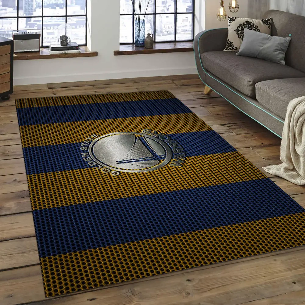 Golden State Warriors Area Rug, NBA Floor Decor, Non-Slip for Basketball Fans 289883