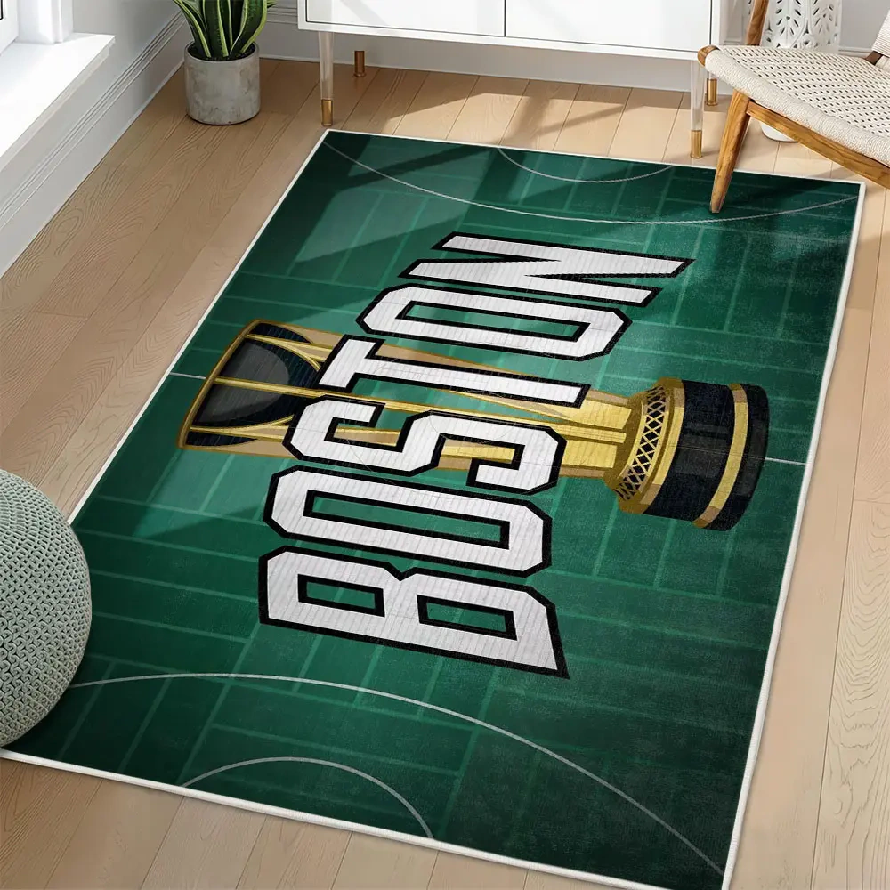 Boston Celtics Area Rug, NBA Non-Slip Mat for Basketball Fans 2250926461