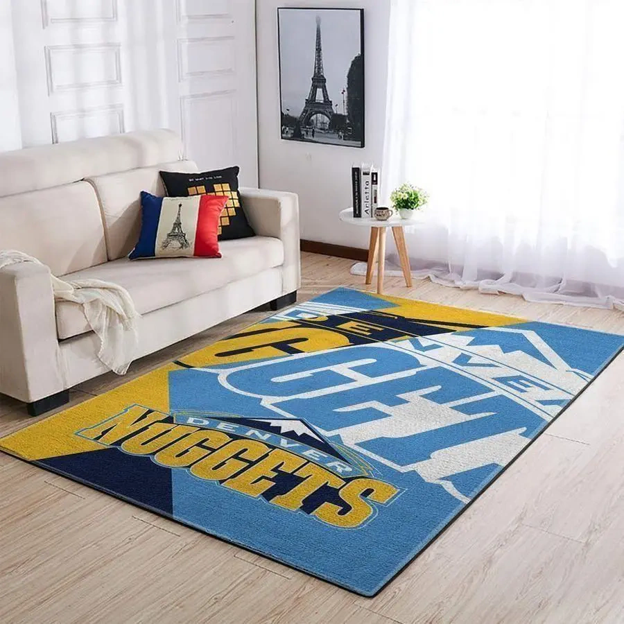 Denver Nuggets Area Rug, NBA Floor Decor, Non-Slip for Basketball Fans 2891362
