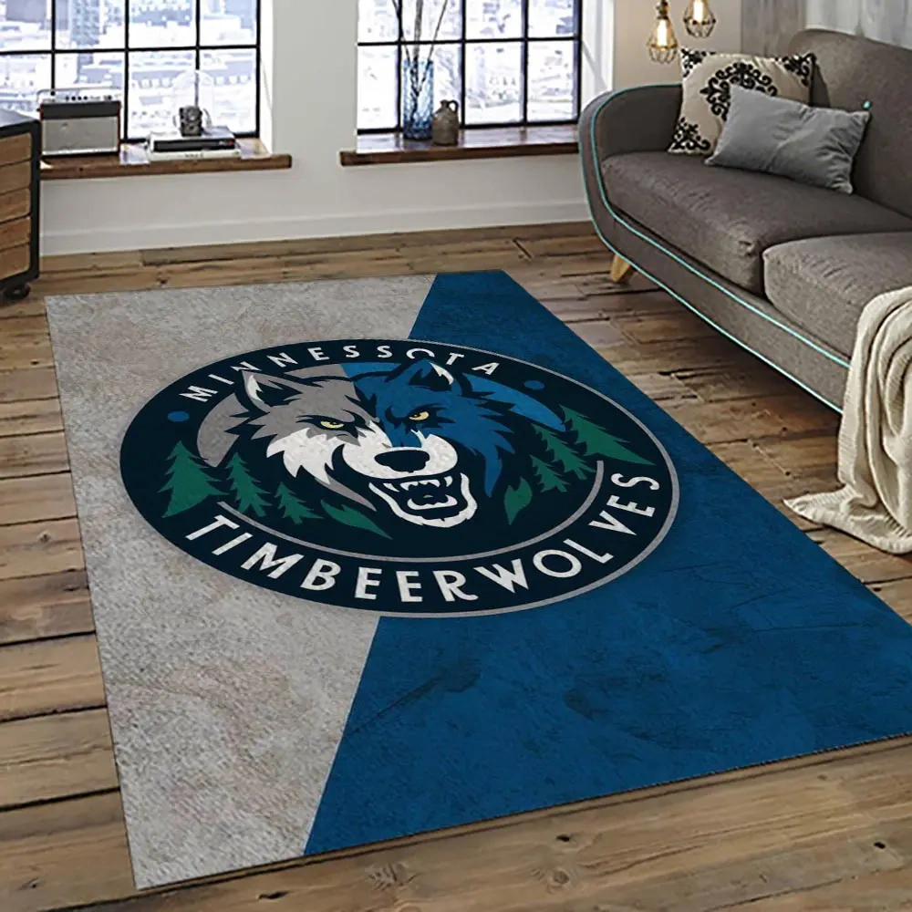 Minnesota Timberwolves Area Rug, NBA Floor Decor, Non-Slip for Basketball Fans 289211