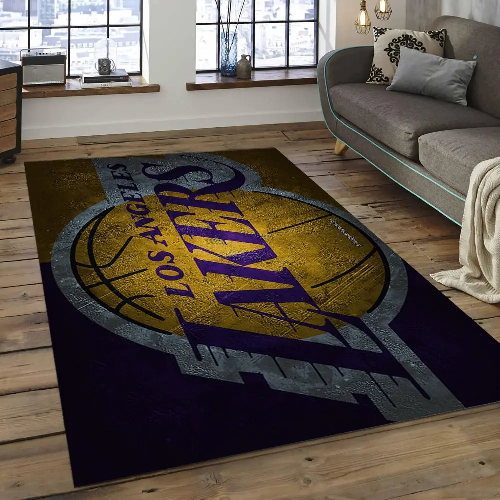 Los Angeles Lakers Area Rug, NBA Floor Decor, Non-Slip for Basketball Fans 289951