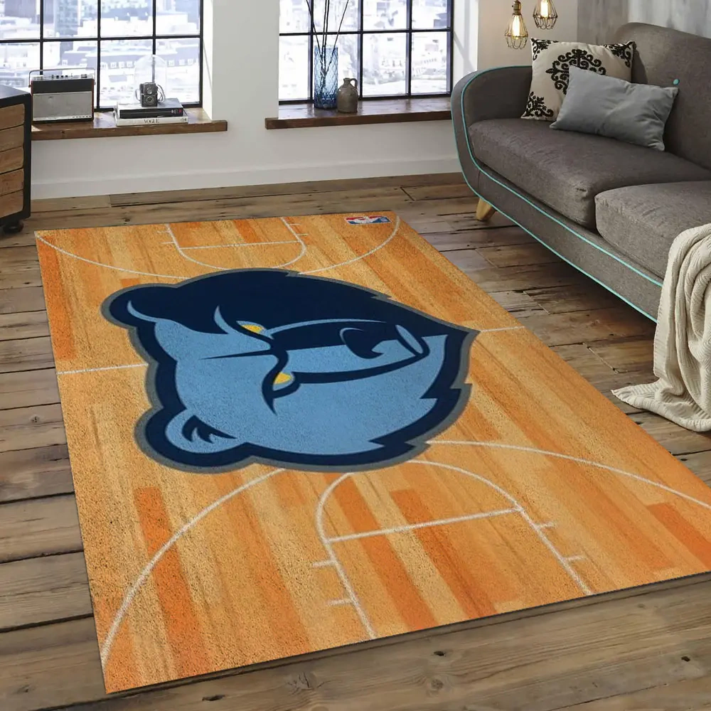 Memphis Grizzlies Area Rug, NBA Floor Decor, Non-Slip for Basketball Fans 2891035