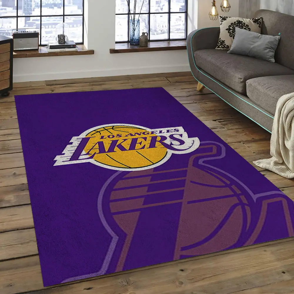 Los Angeles Lakers Area Rug, NBA Floor Decor, Non-Slip for Basketball Fans 289913