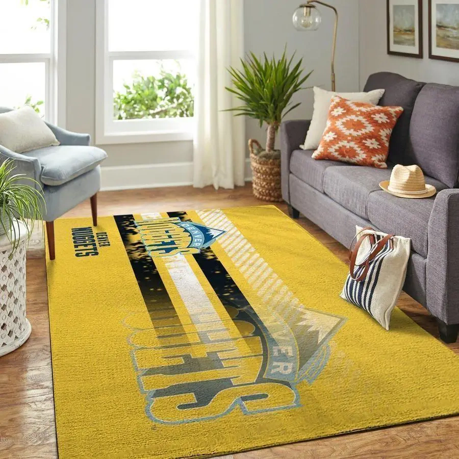 Denver Nuggets Area Rug, NBA Floor Decor, Non-Slip for Basketball Fans 2891357