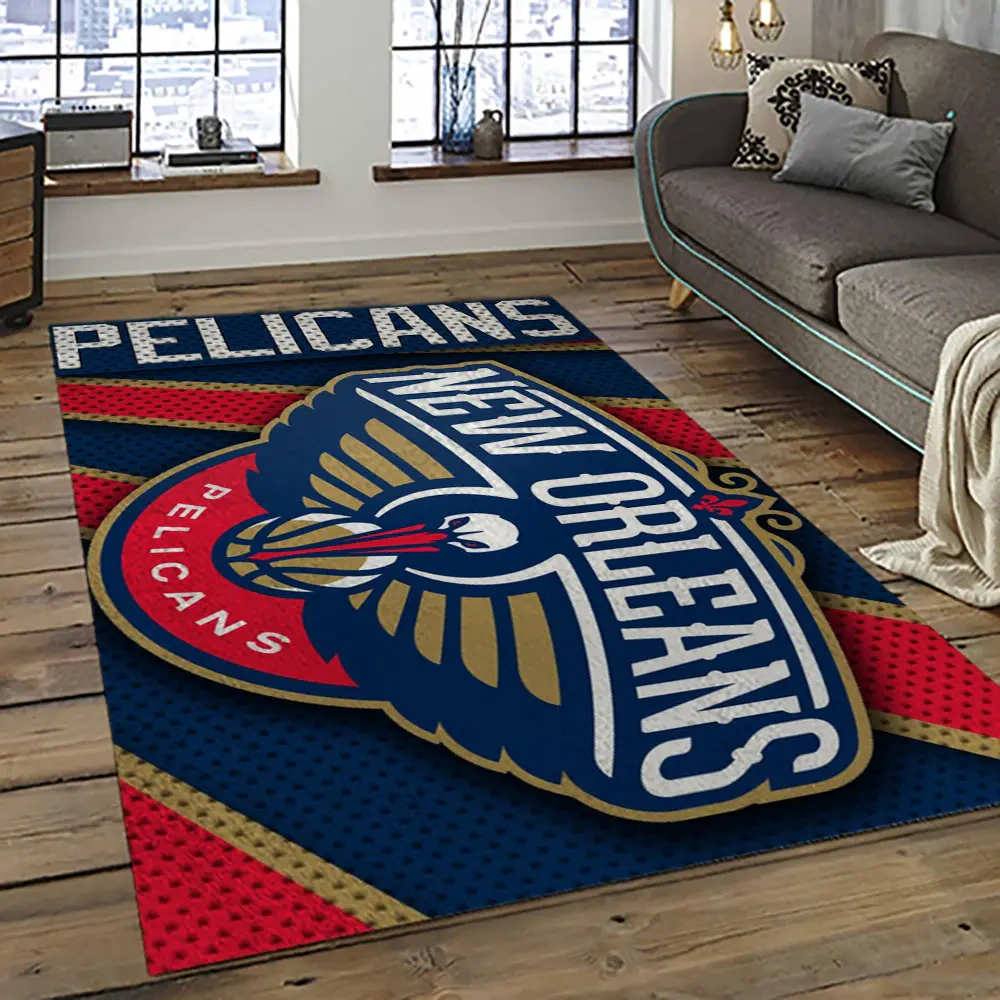 New Orleans Pelicans Area Rug, NBA Floor Decor, Non-Slip for Basketball Fans 289457