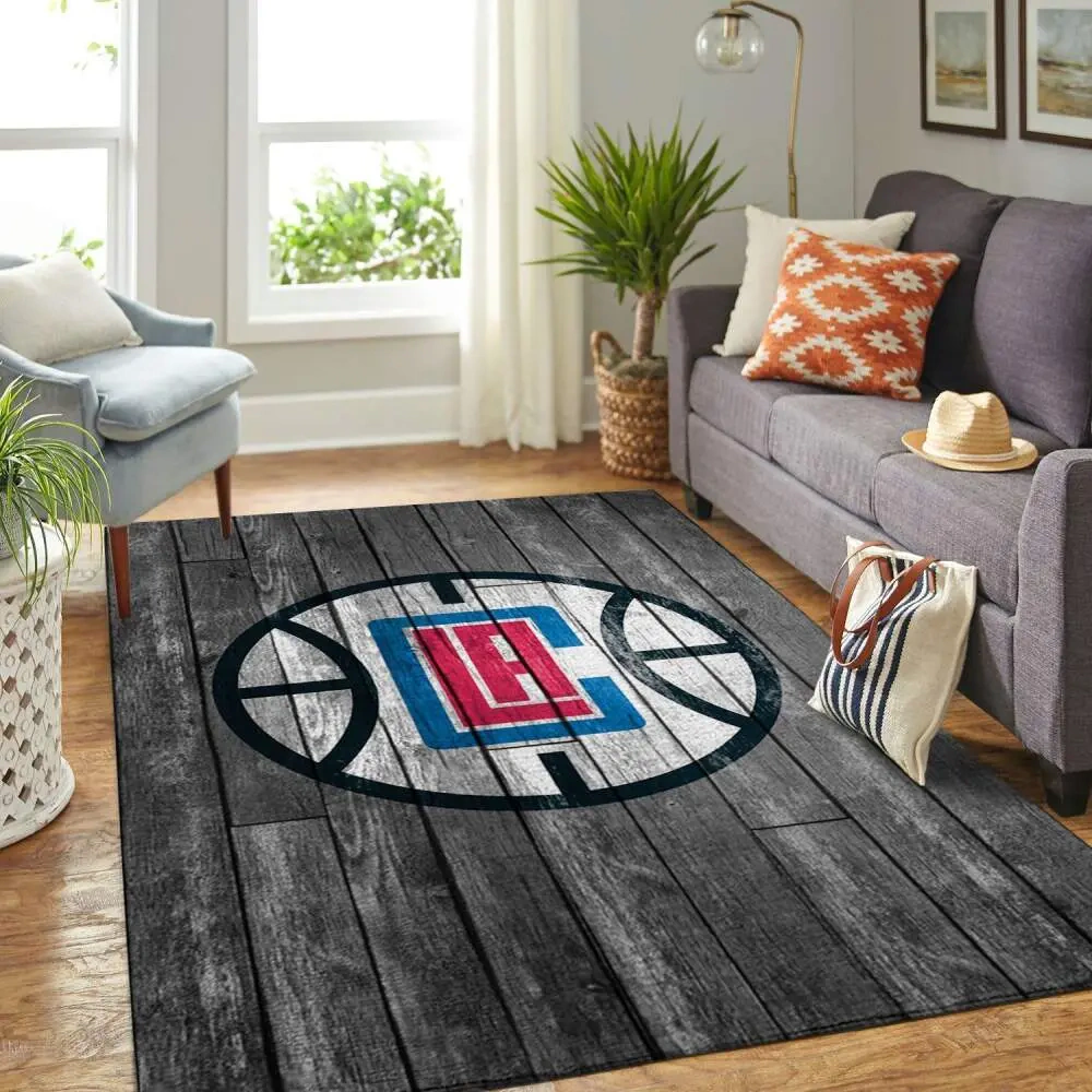 Los Angeles Clippers Area Rug, NBA Floor Decor, Non-Slip for Basketball Fans 2891257