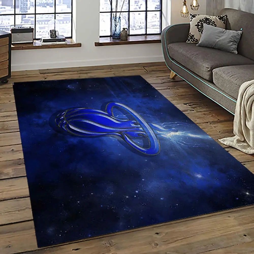 Miami Heat Area Rug, NBA Floor Decor, Non-Slip for Basketball Fans 289208