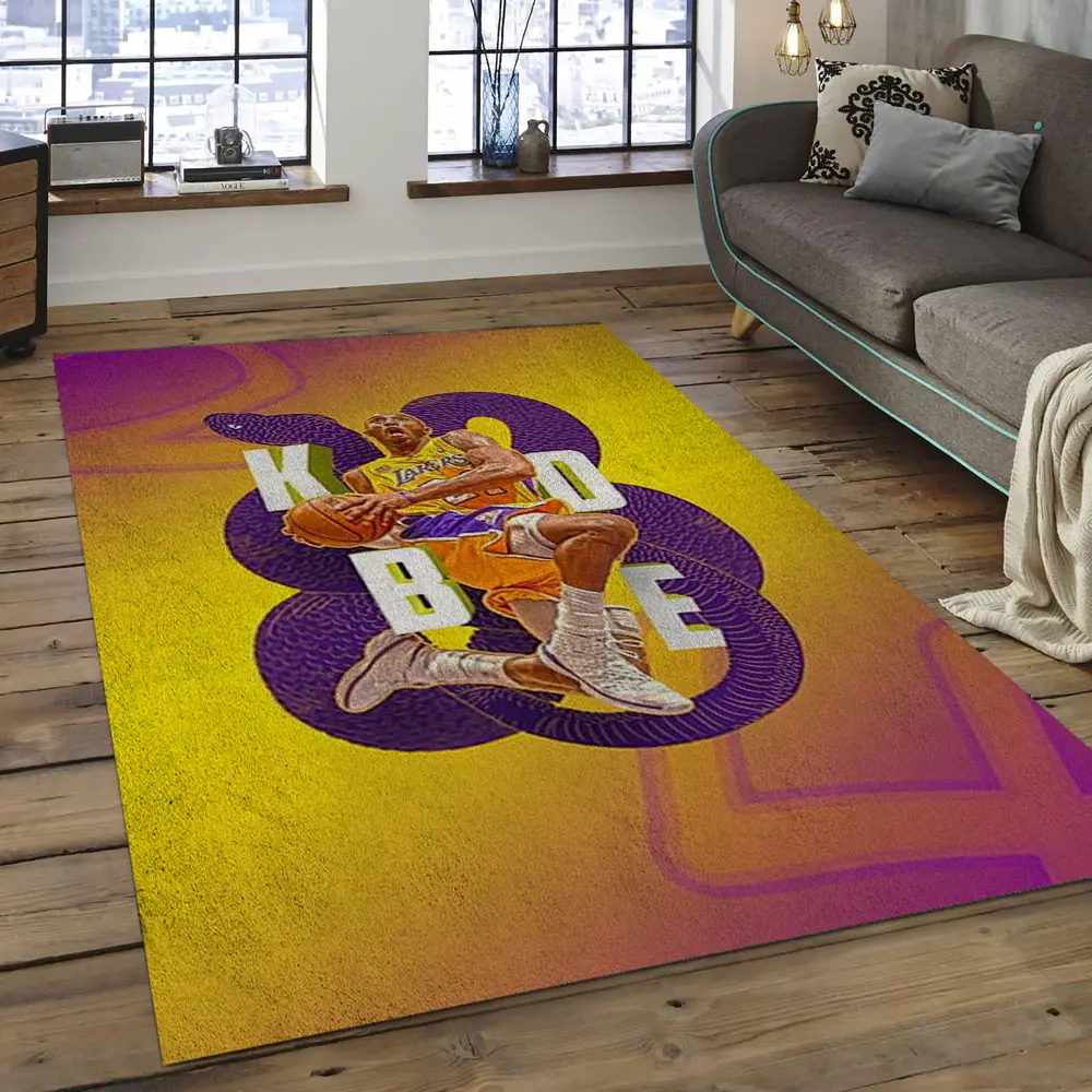 Los Angeles Lakers Area Rug, NBA Floor Decor, Non-Slip for Basketball Fans 289945