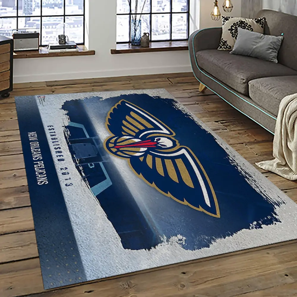 New Orleans Pelicans Area Rug, NBA Floor Decor, Non-Slip for Basketball Fans 289463