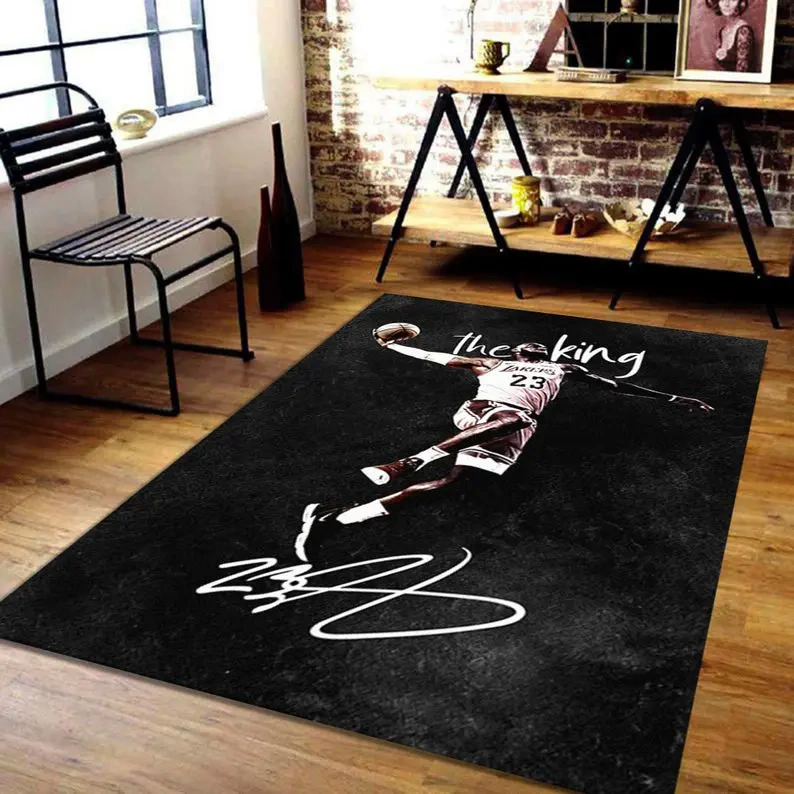 Los Angeles Lakers Area Rug, NBA Floor Decor, Non-Slip for Basketball Fans 2891139