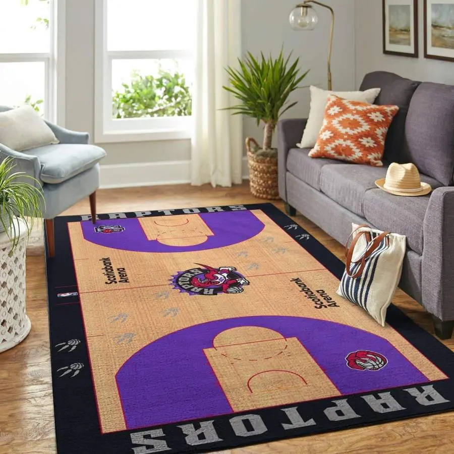 Toronto Raptors Area Rug, NBA Floor Decor, Non-Slip for Basketball Fans 2891336