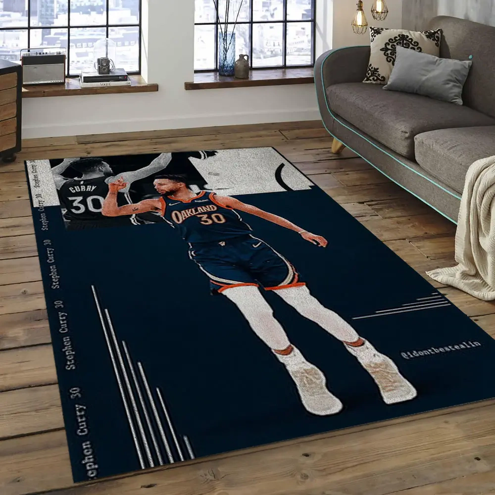 Golden State Warriors Area Rug, NBA Floor Decor, Non-Slip for Basketball Fans 289862