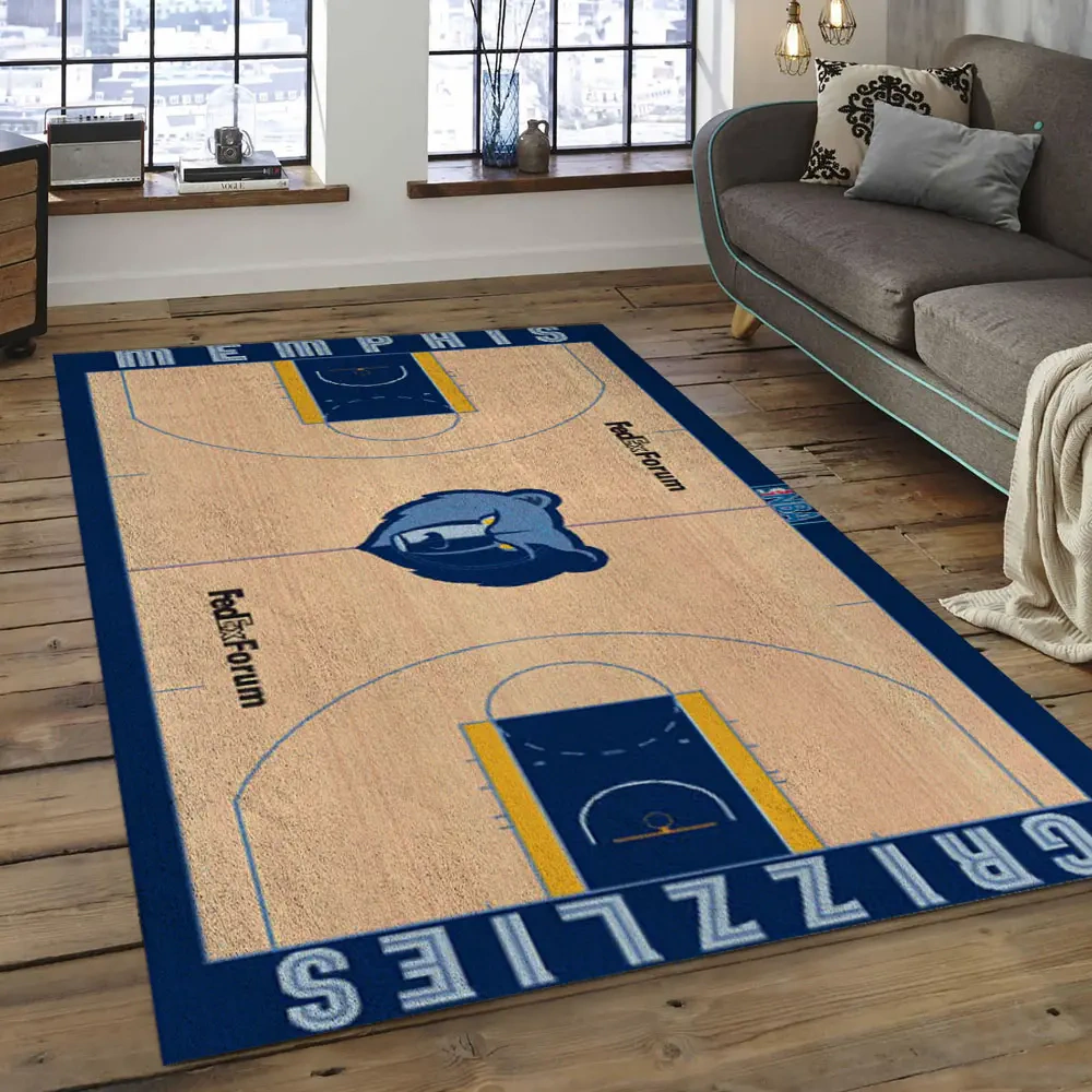 Memphis Grizzlies Area Rug, NBA Floor Decor, Non-Slip for Basketball Fans 2891037