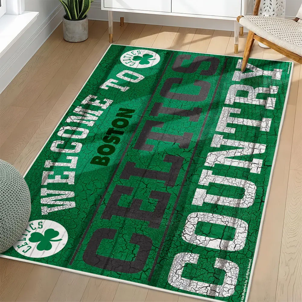 Boston Celtics Area Rug, NBA Non-Slip Mat for Basketball Fans 2250926433