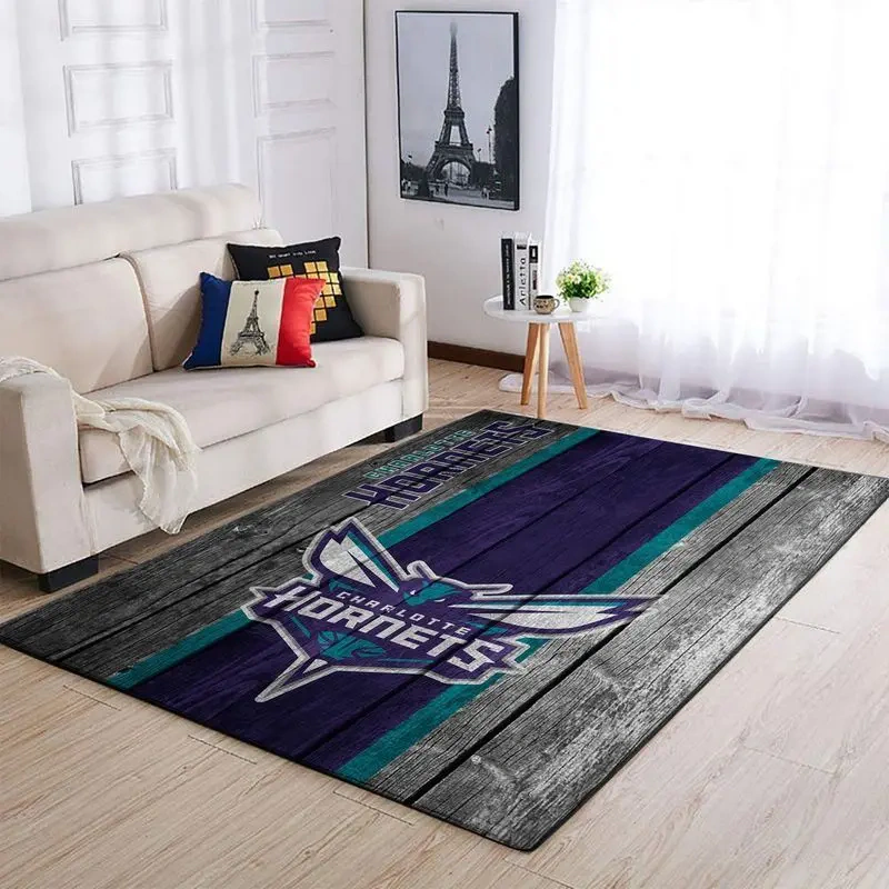 Charlotte Hornets Area Rug, NBA Floor Decor, Non-Slip for Basketball Fans 2891255