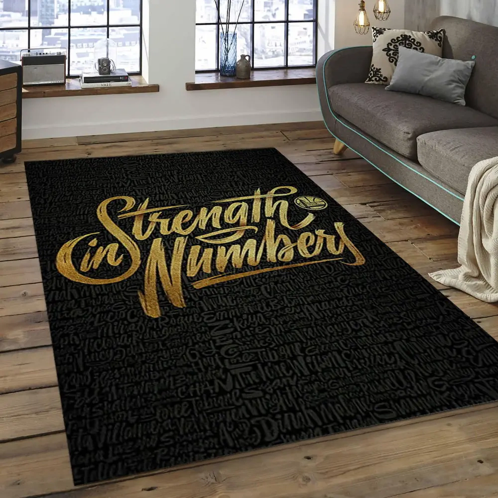 Golden State Warriors Area Rug, NBA Floor Decor, Non-Slip for Basketball Fans 289902