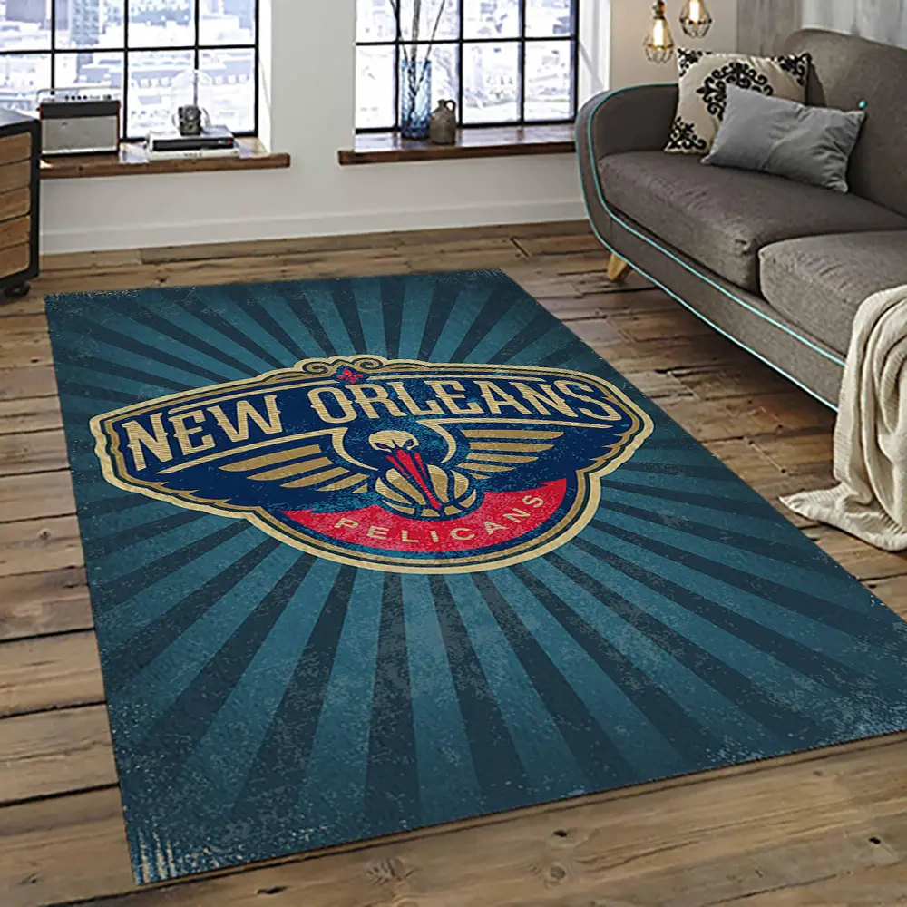 New Orleans Pelicans Area Rug, NBA Floor Decor, Non-Slip for Basketball Fans 289471