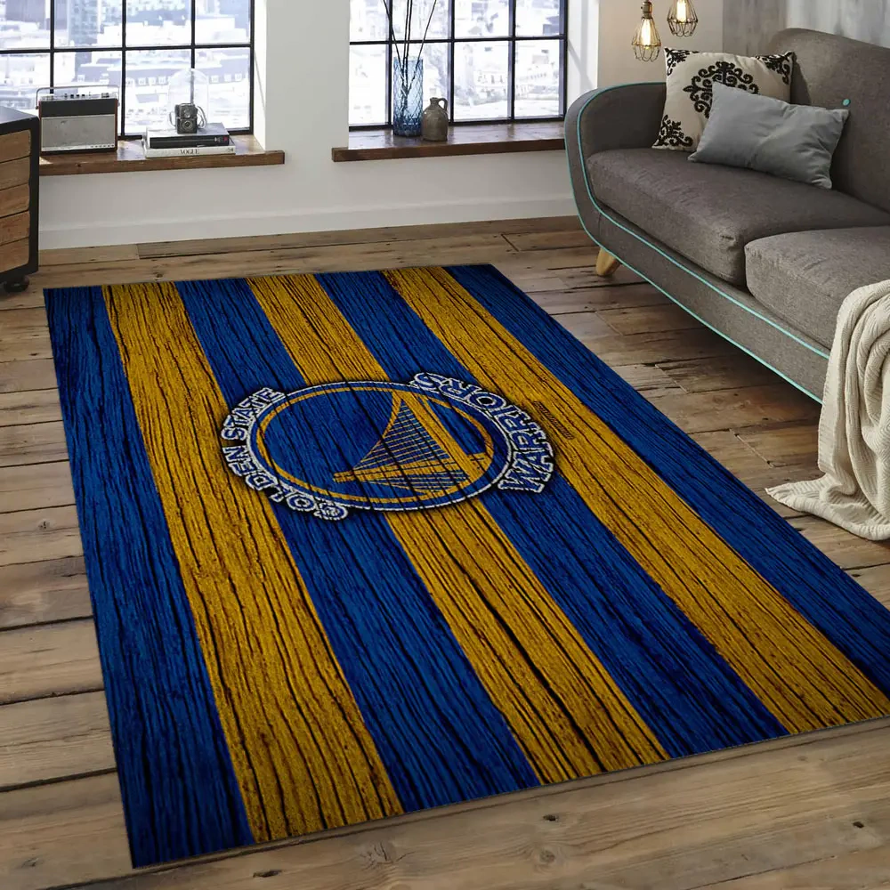 Golden State Warriors Area Rug, NBA Floor Decor, Non-Slip for Basketball Fans 289898