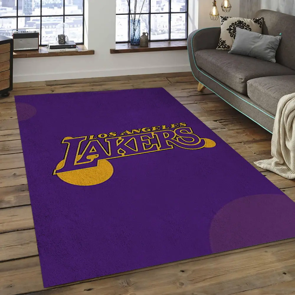 Los Angeles Lakers Area Rug, NBA Floor Decor, Non-Slip for Basketball Fans 289914