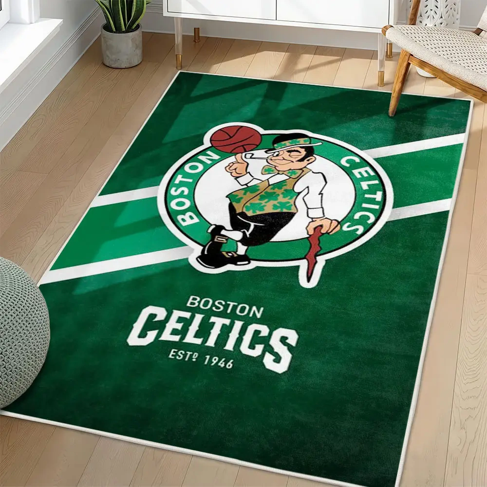 Boston Celtics Area Rug, NBA Non-Slip Mat for Basketball Fans 2250926430