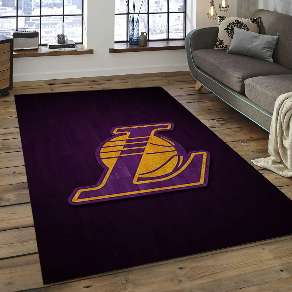 Los Angeles Lakers Area Rug, NBA Floor Decor, Non-Slip for Basketball Fans 289952